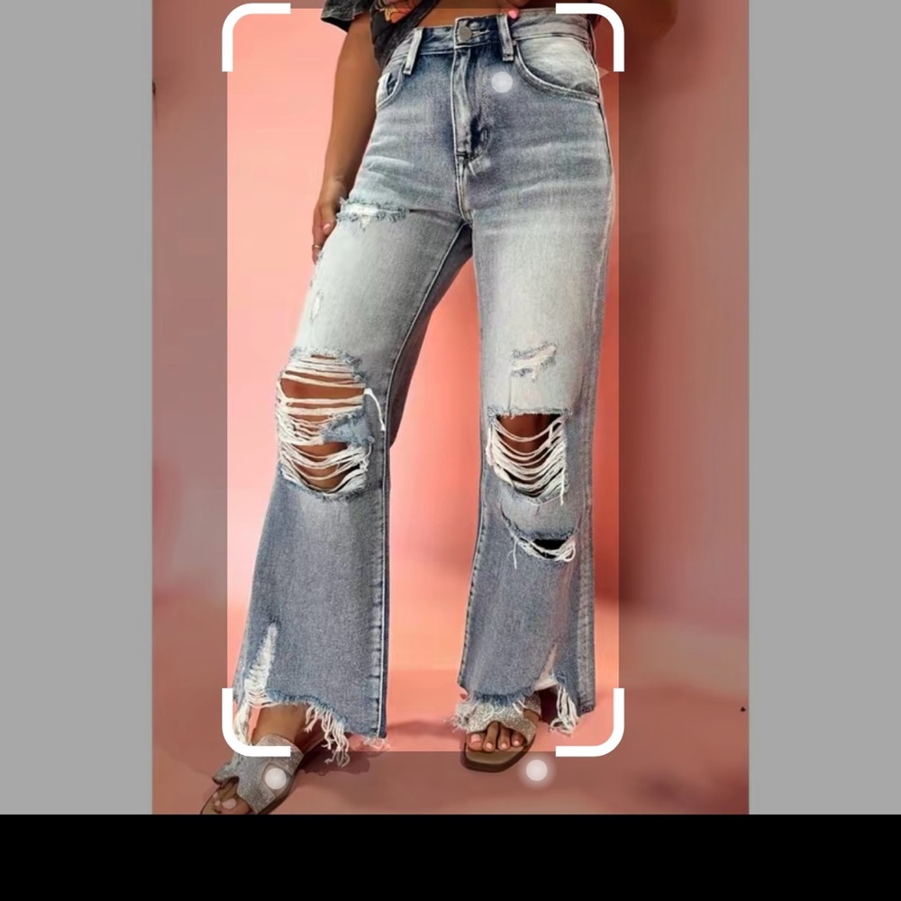 Laken Ray Distressed Blue Jeans NEVER WORN